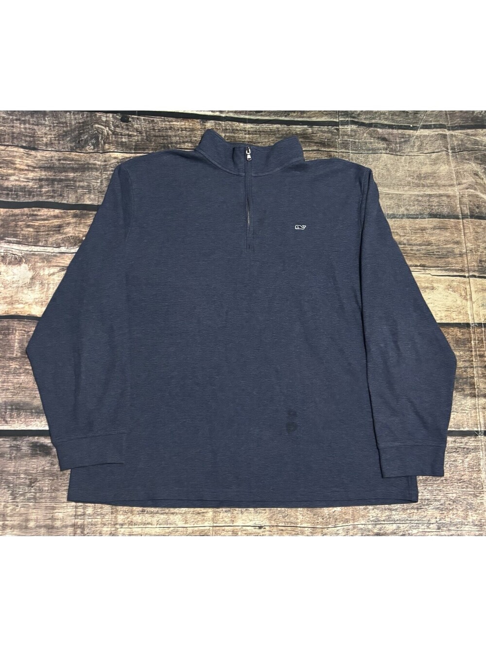 Vineyard Vines Sweater Mens 2XL 1/4 Zip Pullover Blue Whale